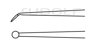 RU 8836-02T / Rhoton Dissector, Round, Ti, Fig. 2 19 cm - 7 1/2", Ø 2 mm