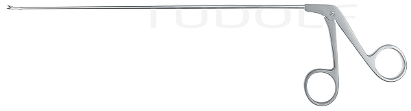 RU 8650-03/05 / Mcr. Scissors, Cvd. Rgt., FF-MOV. Shaft Length 23cm
/9", Conicø2/3mm
, Jaw 2mm
