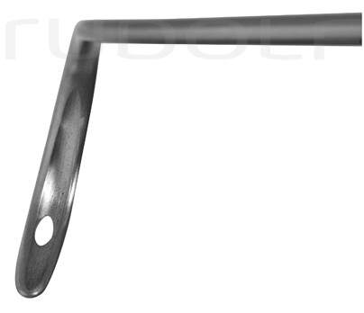 RU 6110-21 / Ago Per Legatura Deschamps, Smusso, Per Mano Destra, 21 cm, Curvo A Sinistra