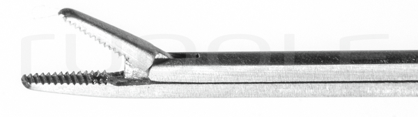 RU 7890-22/10 / Micro Ear Forceps, Straight, Serrated, Shaft Length 10 cm - 4",