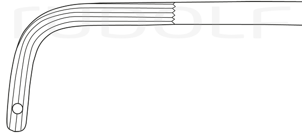 RU 3352-24 / Ligature Fcps Finocchietto, Cvd. 24 cm, 9,5"