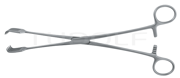 RU 7178-26 / Tenaculum Forceps Pratt,  26cm
