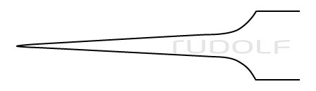 RU 4240-05 / Micro Jewelers Forceps, Flat Handle, Straight, 11 cm - 4 1/4", 0,15 mm