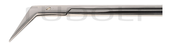 RU 1754-23HP / Gefässschere De Bakey, 60°, Hochglanz 22,0 cm