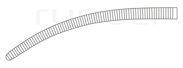 RU 3001-30 / Hemost. Fcps Rochester-Pean, Cvd. 30 cm, 12"