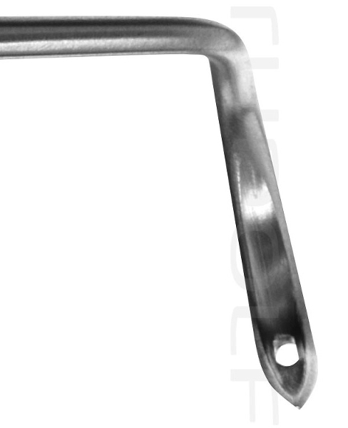 RU 6108-04 / Ago Per Legatura Deschamps, Acuto, Per Mano Sinistra, 20 cm, Curvo A Destra