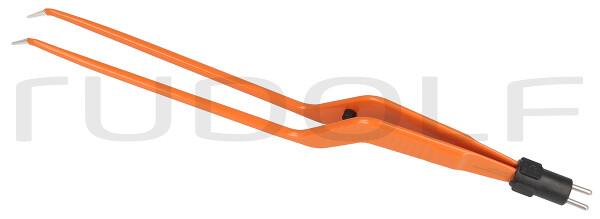 HF521-570 / Pinza Bipolar Non-Stick, Bayoneta, Angulada Hacia Adelante, 2 Pins, 1 mm, 20 cm