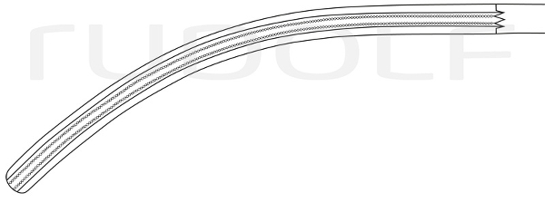 RU 6535-23 / Darmklemme Doyen, Atrauma, Gebogen, (L) 23 cm
