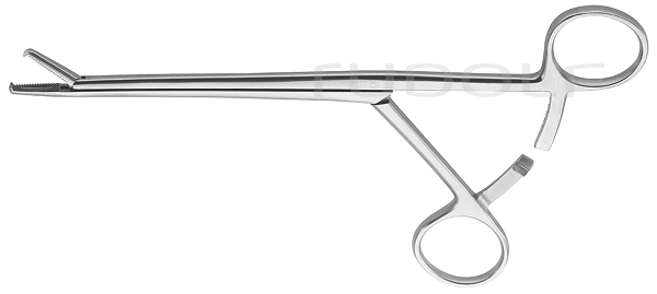 AT302-020 / Meniskus Fasszange; Gezahnt; mit Sperre Gerade; NL 100mm
