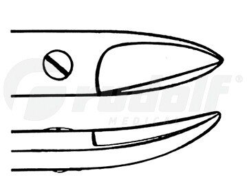 RU 2891-12 / Forbice Beebee Per Corona, St/St, Curva Dentellata, 12,0 cm