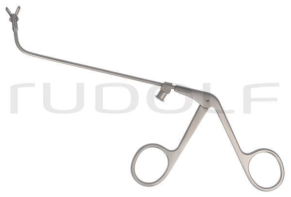 RU 8114-01 / Doppellöffel Zange, Vertikal Öffnend, Ø 4 mm, 70° N. Oben Geb., (Nl) 12 cm, mit LUER-LOCK