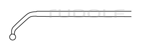 RU 8827-86 / Exploration Hook, Probe-Pointed, Angled, 24.5cm
 - 9 3/4"