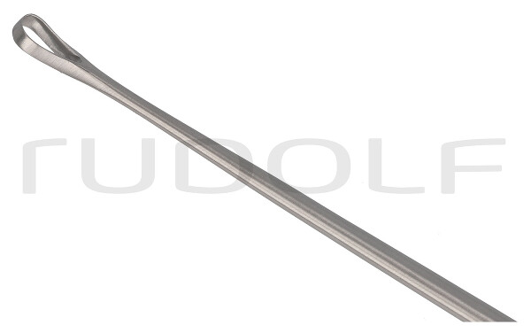 RU 7322-06 / Curette Utérine Recamier, Rigide Tranchante, 31,0 cm, Fig. 0, 6 mm