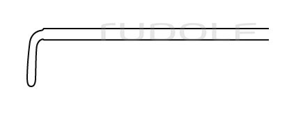 RU 8827-80 / Crochet Exploration Et Coagul., Arrondi Ø 4 mm, 24,5 cm