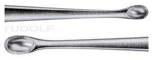 RU 5368-01 / Cuillère Tranchante Double Williger 3,5 x 6,3 mm, 3 x 4,9 mm, 13,5 cm