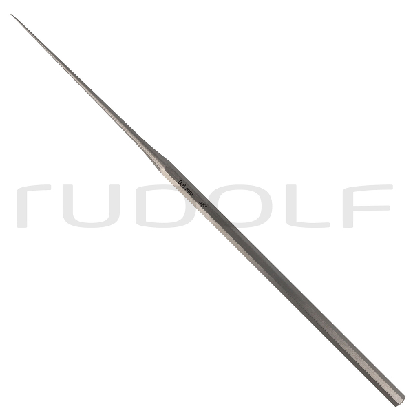 RU 7907-04/08 / Ohr-Häkchen Shambaugh, Scharf, Abgewinkelt 45°, 0,8 mm, 16 cm