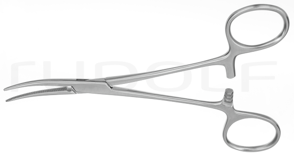 RU 3071-14 / Delicate Haemostatic Forceps Crile, Curved, 14.5 cm - 5 3/4"