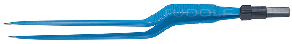 HF532-620 / Bipol. Pinzette, Flachstecker, Ger., Titan, Bayonettf. Geb., 20cm
, 1,0x5mm
, Standard