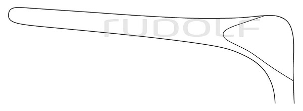 RU 8015-76 / Especulo Nasal Cottle, Figura 3, 75 mm, 13 cm
