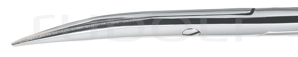 RU 2431-11M / Ciseaux Stevens, Pointus, Courbés, MC 11,5 cm