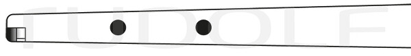 RU 3889-21 / Pinza Per Tamponeamento Emmet, Retta 21,0 cm