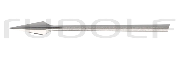 RU 7971-16 / Parazentesenadel Politzer, Gewinkelt, 16,5 cm