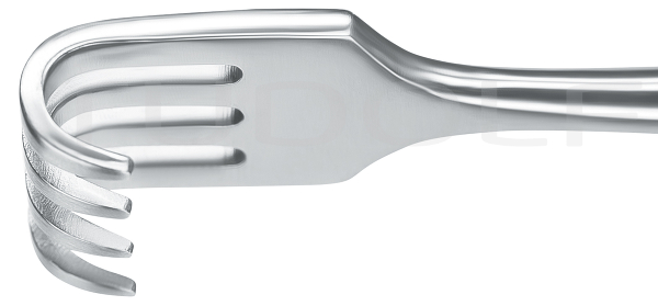 RU 4502-04 / Retractor Volkmann, Semi-Sharp, 4 Prongs 22,5 cm
/8 3/4"