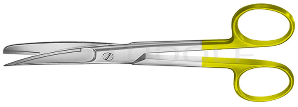 RU 1016-14 / Scissors, Sh/Bl, Cvd., Tc,Fig. 2 14,5 cm, 5,75"