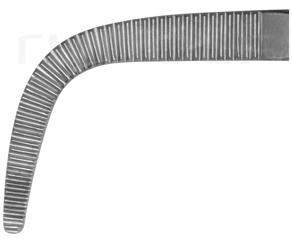 RU 3308-27 / Ligature Fcps Meeker, Cvd. 90° 27 cm, 10,5"