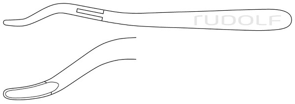 RU 5576-19 / Bone Rongeur Forceps Jansen, S-Curved, 4 mm, 18 cm - 7"