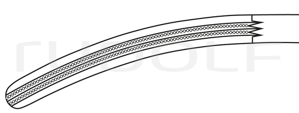 RU 6535-16 / Darmklemme Doyen, Atrauma, Gebogen, (L) 16 cm