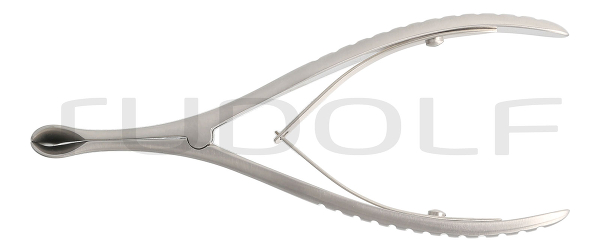 RU 8002-10 / Nasenspekulum Hartmann-Halle, Figur 00, für Kinder, Hygienischer Schluss, 13 cm