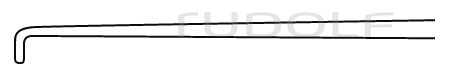 RU 8848-21 / Mikro-Nervhaken 23 cm, 3 mm
