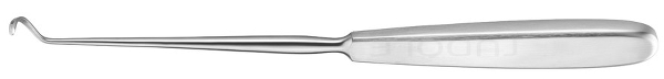 RU 6105-02 / Ago Per Legatura Deschamps, Smusso, Piccolo, Per Mano Sinistra, 22,5 cm, Curvo A Destra