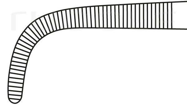 RU 3326-18 / Pinza Gemini Para Ligaduras, Curva, 18 cm