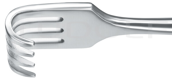 RU 4502-04 / Wundhaken Volkmann, Halbscharf, 4Z. 22,5 cm