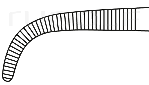 RU 3326-13 / Ligature Fcps, Cvd. 13 cm, 5"