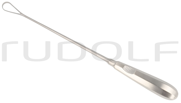 RU 7322-16 / Curette Utérine Recamier, Rigide Tranchante, 31,0 cm, Fig. 8, 16 mm