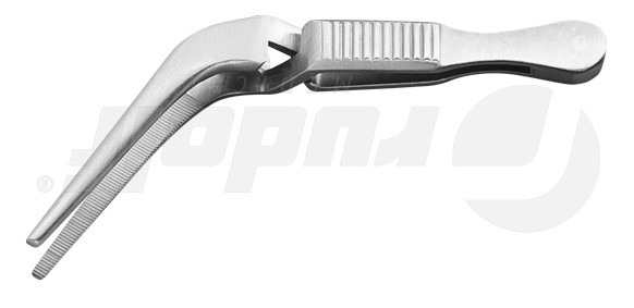 RU 3936-30 / Bulldog Clamps De Bakey-Hess, Angled 5,5 cm, 2,25"
