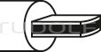 HF520-124 / Bipol. Pinzette, Flachstecker, Bayonettf., Ger., 24cm
, Spitzenbreite 1mm
