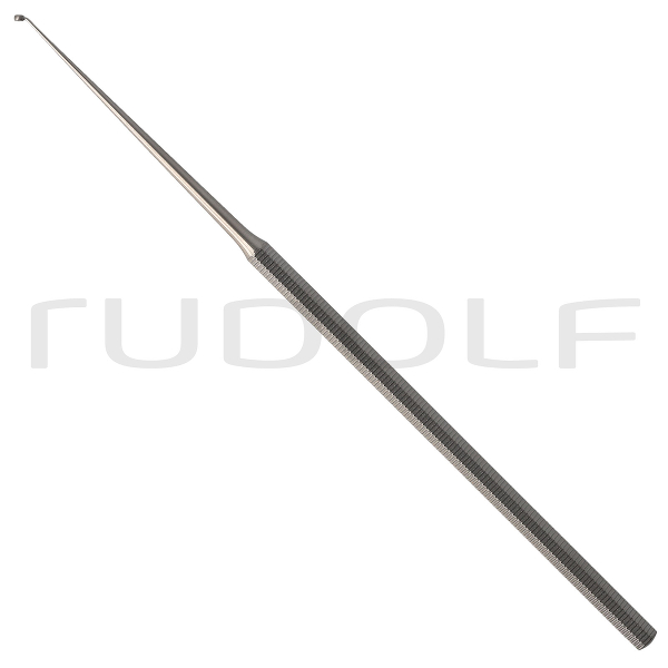 RU 7903-30 / Curette Buck, Figure 000,Curved, Blunt, I Ø 0.75 mm, O Ø 1.8 mm, 14.5 cm - 5 3/4"