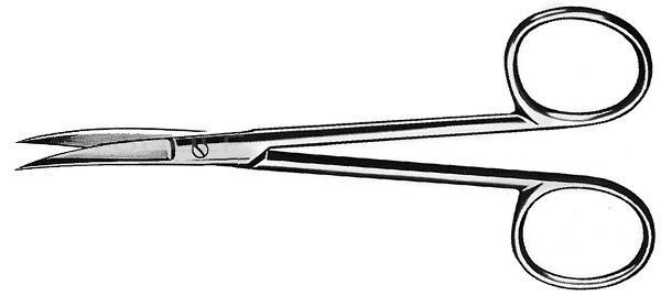 RU 1526-12 / Forbice Wagner, Ac/Ac, Curva, 12 cm - 4 3/4"