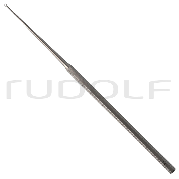 RU 7900-30 / Curette Buck, Figure 000,Straight, Blunt, I Ø 0.75 mm, O Ø 1.8 mm, 14.5 cm - 5 3/4"