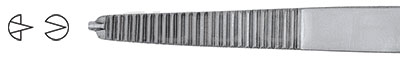 RU 3165-18 / Haemostatic Forceps, Curved to Site 18 cm, 1x2 Teeth