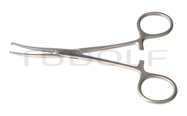 RU 3011-13 / Hemost. Fcps Ochsner-Kocher, Cvd., 1x2T. 13 cm, 5"