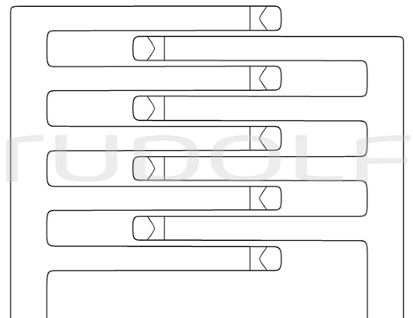 RU 4739-02 / Écarteur Beckmann-Adson, Pointu, 4x5Dents 33 cm, 44 mm