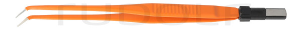 HF515-658 / Pinza Bipolar Non-Stick, Angulada, Conector Plano, 1 mm , 18 cm