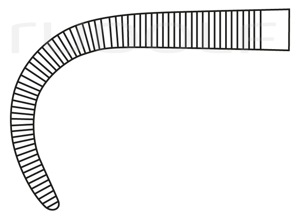 RU 3387-01 / Tonsil Fcps Negus, Cvd., Fig. 1 19 cm, 7,5"