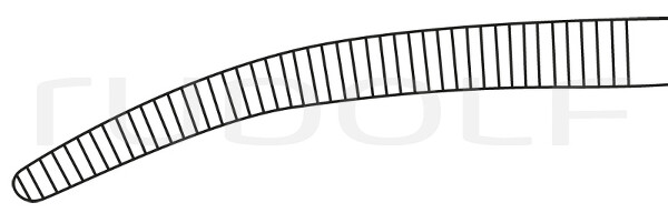 RU 3812-13 / Pinza Bryant Para Apósitos/Pólipos, Curva, 13 cm