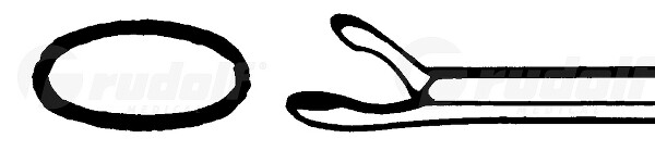 RU 7893-21/04 / Micro-Pinza Forma Cuchara, Rt., 8 cm - 3 1/4"